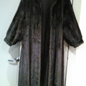Full Length Natural Female Mahogany Mink Coat